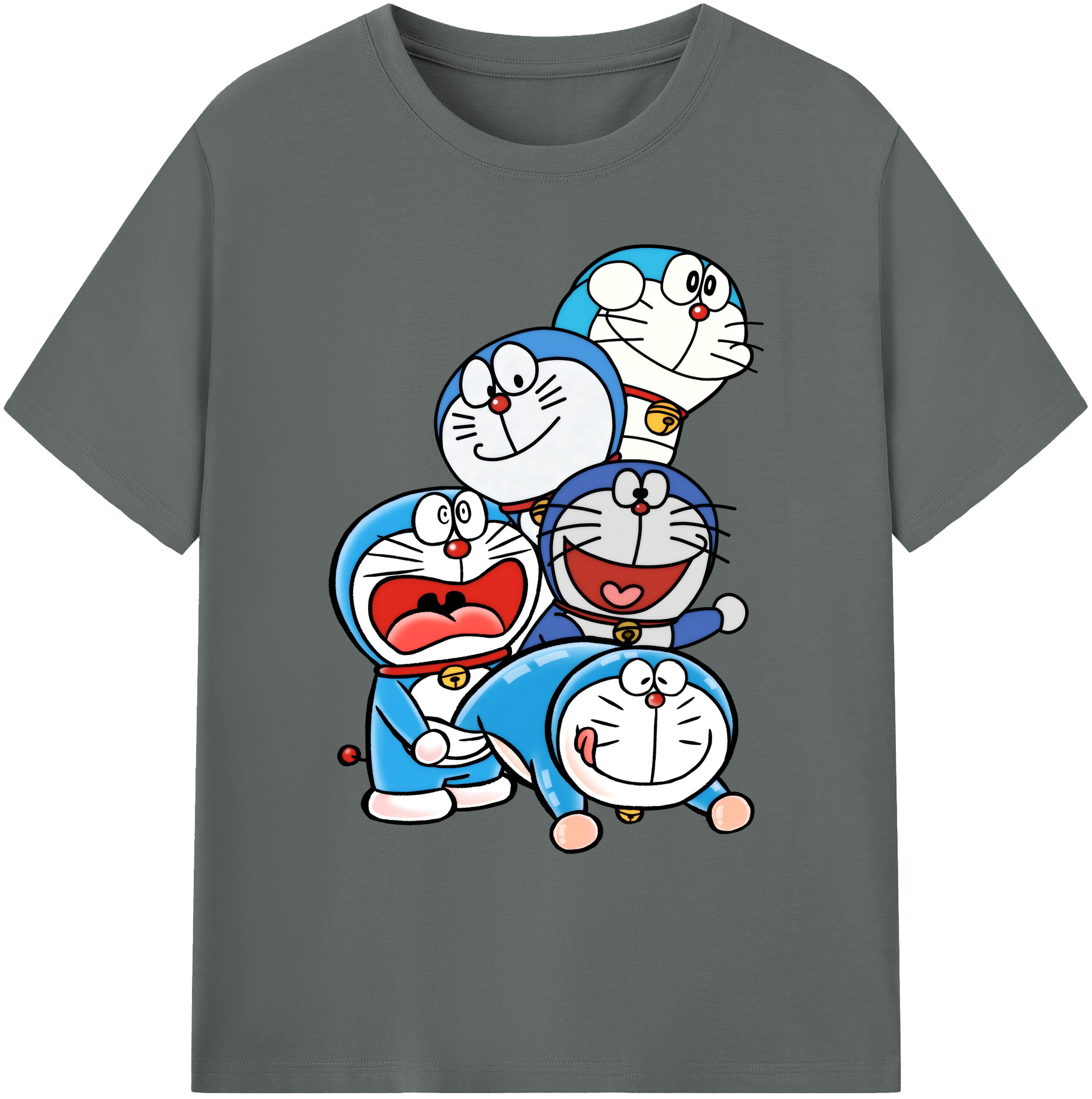 （画像用） ドラえもん Doraemon 綿100％ メンズ半袖Tシャツ｜肌触りやわらか＆通気性